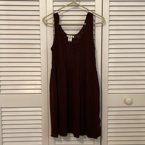 Matty M Tops - NWT Marty M. Brown Knit Tank Top